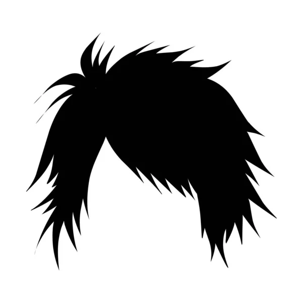 Illustration Cool Long Hair Style Men Perfect Stickers Video Edit — Stock Photo, Image