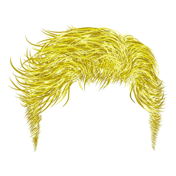 Illustration Cool Male Yellow Hair Style Perfect Stickers Photo Editing — Stock Photo, Image