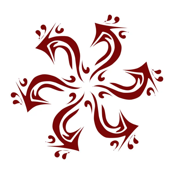 Maroon Kolor Plemienna Ilustracja Projektu Idealny Tatuaży Naklejek Ikon Logo — Zdjęcie stockowe