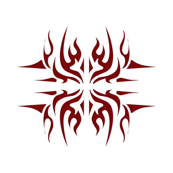 Ilustrasi Desain Suku Warna Maroon Sempurna Untuk Tato Stiker Ikon — Stok Foto