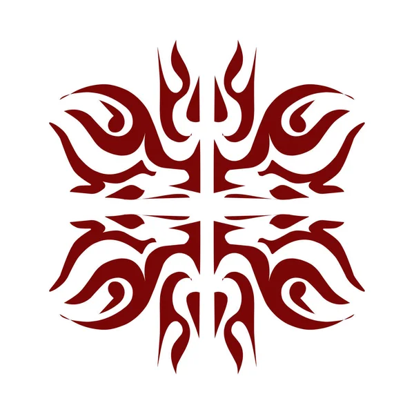 Abbildung Der Stammesfärbung Maronenfarbe Perfekt Für Tätowierungen Aufkleber Symbole Logos — Stockfoto