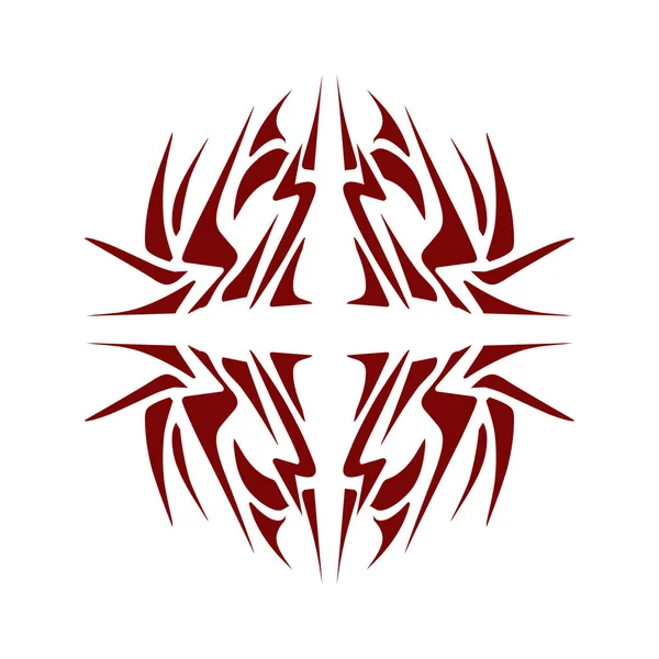 Maroon Kleur Tribal Ontwerp Illustratie Perfect Voor Tattoos Stickers Iconen — Stockfoto