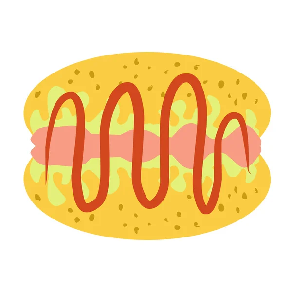 Sosisli Sandviçin Resmi Yemek Temalı Simgeler Logolar Fotoğraf Unsurları Posterler — Stok fotoğraf