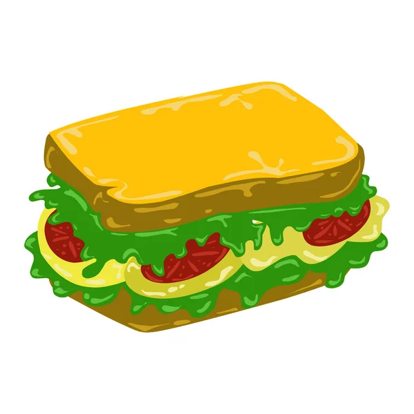 Ілюстрація Бутербродного Хліба Ідеально Підходить Тематичних Значків Їжі Логотипів Фотоелементів — стокове фото