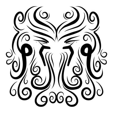 Kabile dövmesi görüntüsü. Logolar, dövmeler, çıkartmalar, tişört tasarımları, şapkalar için mükemmel.