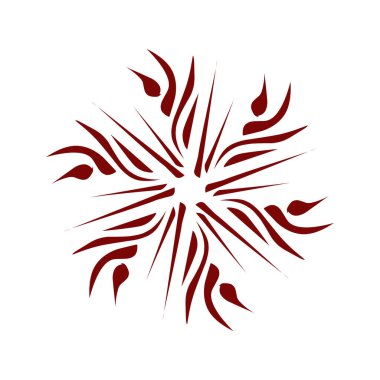 Kestane rengi kabile tasarımı çizimi. Dövmeler, çıkartmalar, simgeler, logolar, şapkalar, duvar kağıdı elementleri için mükemmel