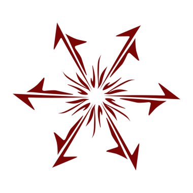 Kestane rengi kabile tasarımı çizimi. Dövmeler, çıkartmalar, simgeler, logolar, şapkalar, duvar kağıdı elementleri için mükemmel