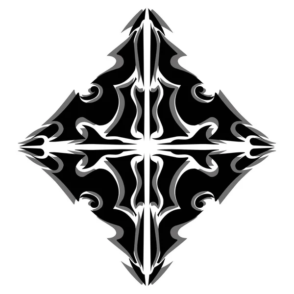 Czarny Obraz Plemienny Idealny Logo Naklejek Projektów Shirtów Kapeluszy — Wektor stockowy