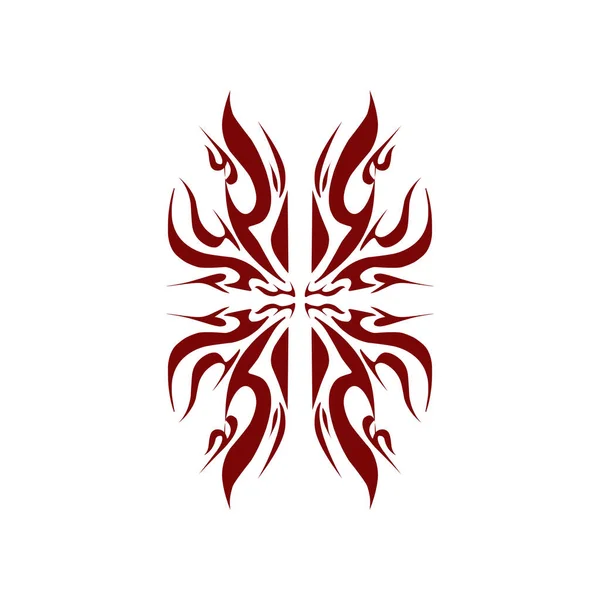 Maroon Színű Törzsi Design Illusztráció Tökéletes Tetoválásokhoz Matricákhoz Ikonokhoz Logókhoz — Stock Vector