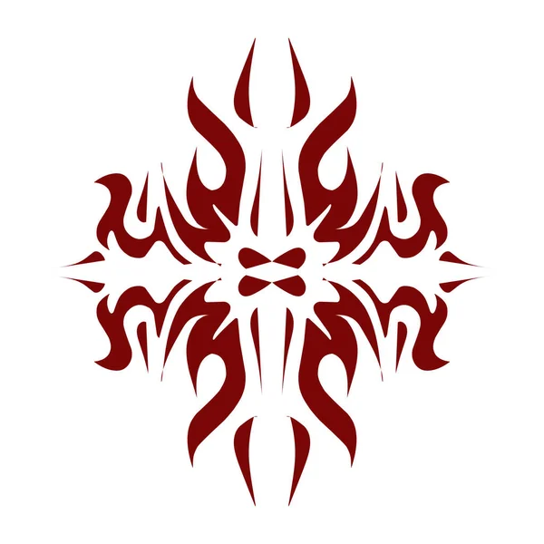 Иллюстрация Племенного Дизайна Марунов Идеально Подходит Татуировок Наклеек Значков Логотипов — стоковый вектор