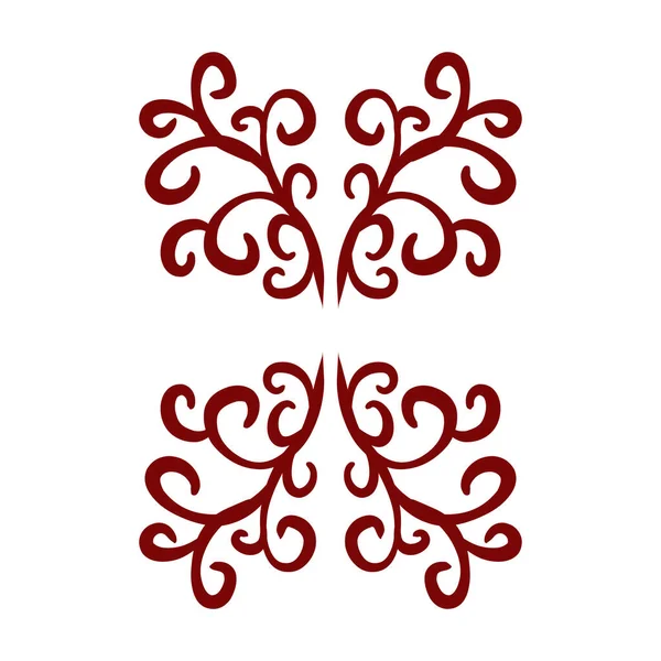 Abbildung Der Stammesfärbung Maronenfarbe Perfekt Für Tätowierungen Aufkleber Symbole Logos — Stockvektor