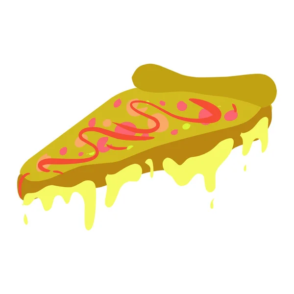 Ilustrace Kousku Pizzy Ideální Pro Potravinářské Ikony Loga Foto Prvky — Stockový vektor