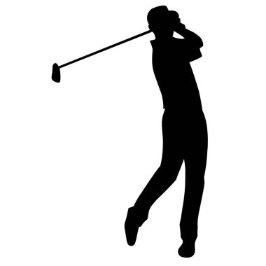 Golf oynayan insanların siluet tasarımı çizeri. Spor temalı çıkartmalar, reklamlar, web sitesi elemanları, afişler, posterler vs. için mükemmel.