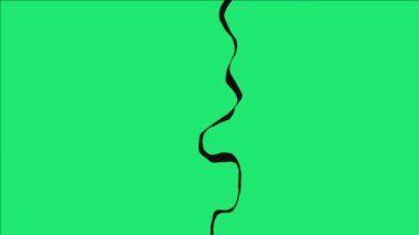 Yeşil ekranlı siyah şimşek animasyonu. Reklam videoları, web siteleri, filmler, görüntüler ve daha fazlası için mükemmel