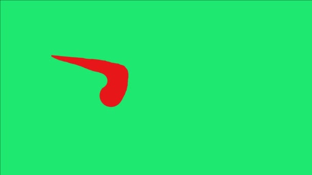 Анімація Червоного Каракуля Швидким Рухом Ідеально Підходить Елементів Фільмів Реклами — стокове відео