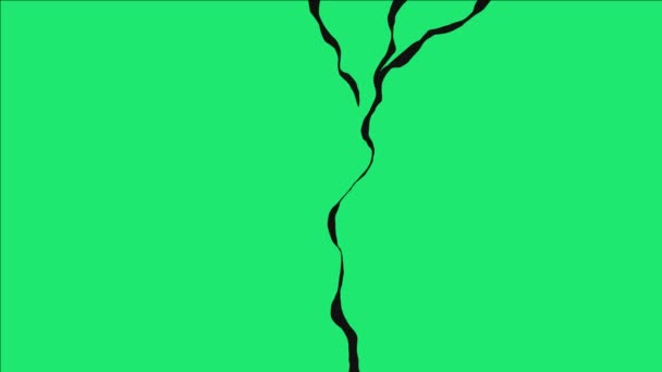 Чорна Блискавка Зеленим Екраном Ідеально Підходить Рекламних Відео Веб Сайтів — стокове відео