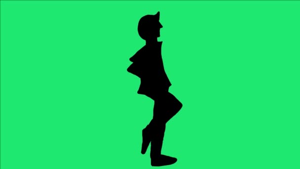 Animated Silhouette Walking Person Perfect Website Characters Commercials Cartoon Video — Stock Video
