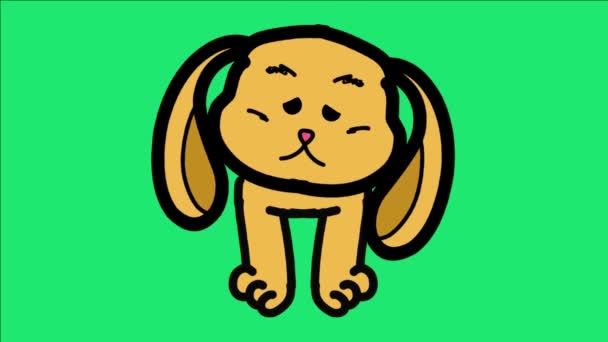 Hund Karaktär Tecknad Animation Perfekt För Tecknade Videoelement Bilder Presentationer — Stockvideo