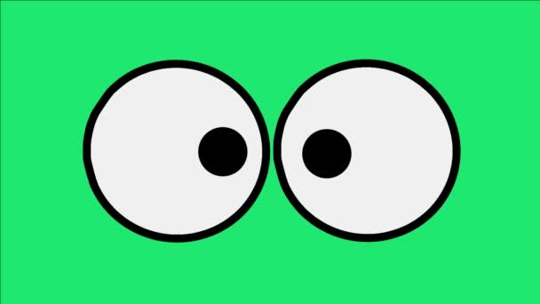 Dibujos Animados Mirando Animación Del Globo Ocular Perfecto Para Elementos — Vídeo de stock