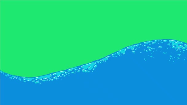 Animación Ondulada Dibujos Animados Agua Mar Perfecto Para Imágenes Temáticas — Vídeos de Stock