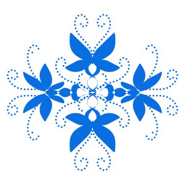 Mavi renkli etnik mandala baba tasarımı çizimi. Logolar, simgeler, çıkartmalar, dövmeler, web siteleri, reklamlar ve daha fazlası için tasarım unsurları için mükemmel