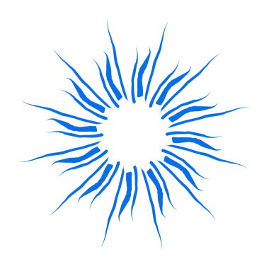 Mavi renkli etnik mandala baba tasarımı çizimi. Logolar, simgeler, çıkartmalar, dövmeler, web siteleri, reklamlar ve daha fazlası için tasarım unsurları için mükemmel.