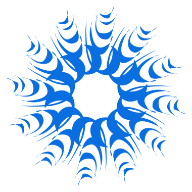 Mavi renkli etnik mandala baba tasarımı çizimi. Logolar, simgeler, çıkartmalar, dövmeler, web siteleri, reklamlar ve daha fazlası için tasarım unsurları için mükemmel.