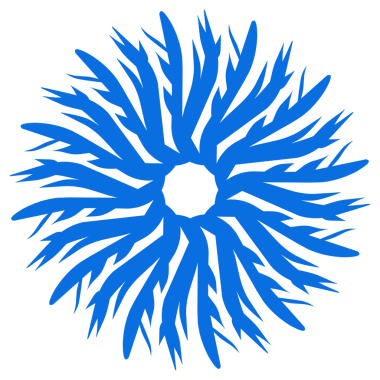 Mavi renkli etnik mandala baba tasarımı çizimi. Logolar, simgeler, çıkartmalar, dövmeler, web siteleri, reklamlar ve daha fazlası için tasarım unsurları için mükemmel.