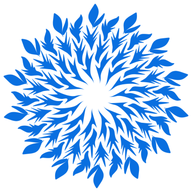 Mavi renkli etnik mandala baba tasarımı çizimi. Logolar, simgeler, çıkartmalar, dövmeler, web siteleri, reklamlar ve daha fazlası için tasarım unsurları için mükemmel.