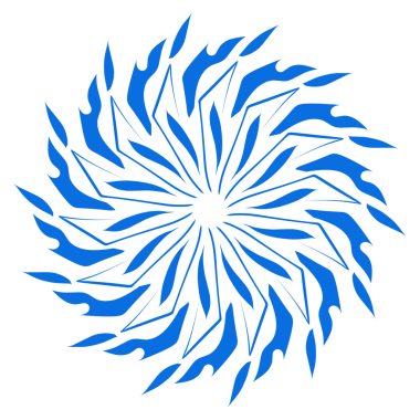 Mavi renkli etnik mandala baba tasarımı çizimi. Logolar, simgeler, çıkartmalar, dövmeler, web siteleri, reklamlar ve daha fazlası için tasarım unsurları için mükemmel.