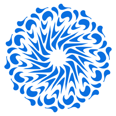 Mavi renkli etnik mandala baba tasarımı çizimi. Logolar, simgeler, çıkartmalar, dövmeler, web siteleri, reklamlar ve daha fazlası için tasarım unsurları için mükemmel.