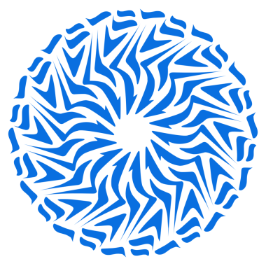 Mavi renkli etnik mandala baba tasarımı çizimi. Logolar, simgeler, çıkartmalar, dövmeler, web siteleri, reklamlar ve daha fazlası için tasarım unsurları için mükemmel.