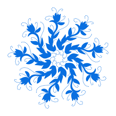 Mavi renkli etnik mandala baba tasarımı çizimi. Logolar, simgeler, çıkartmalar, dövmeler, web siteleri, reklamlar ve daha fazlası için tasarım unsurları için mükemmel.