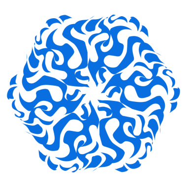 Mavi renkli etnik mandala baba tasarımı çizimi. Logolar, simgeler, çıkartmalar, dövmeler, web siteleri, reklamlar ve daha fazlası için tasarım unsurları için mükemmel.