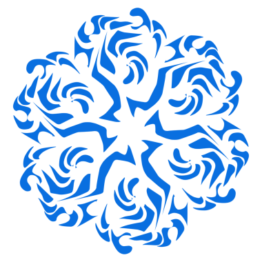 Mavi renkli etnik mandala baba tasarımı çizimi. Logolar, simgeler, çıkartmalar, dövmeler, web siteleri, reklamlar ve daha fazlası için tasarım unsurları için mükemmel.