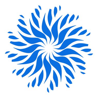 Mavi renkli etnik mandala baba tasarımı çizimi. Logolar, simgeler, çıkartmalar, dövmeler, web siteleri, reklamlar ve daha fazlası için tasarım unsurları için mükemmel