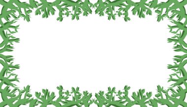 Yeşil elementler içeren doğal bir temanın arkaplan çizimi. Duvar kağıtları, arka planlar, afişler, dergi kapakları ve doğa ve doğal temalı diğerleri için mükemmel..