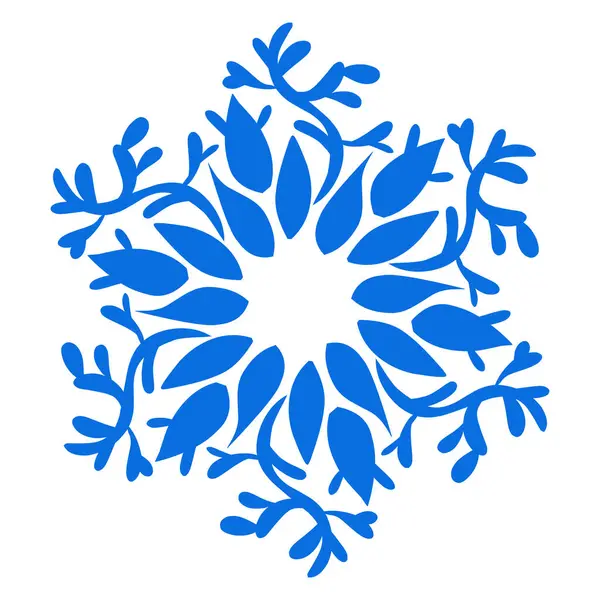 Cor Azul Mandala Étnica Patern Design Ilustração Perfeito Para Logotipos — Vetor de Stock