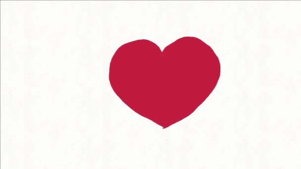 Відео Анімації Червоної Рідини Формує Серце Білому Тлі Ідеально Підходить — стокове відео