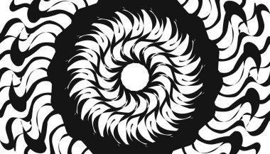 Siyah tonlu soyut arkaplan çizimi. Dergi geçmişleri, posterler, web siteleri, kitap kapakları için mükemmel.