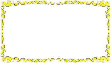 Sarı çerçeveli soyut arkaplan çizimi. Dergi geçmişi, poster, web sitesi, kitap kapağı için mükemmel.