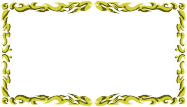 Sarı çerçeveli soyut arkaplan çizimi. Dergi geçmişi, poster, web sitesi, kitap kapağı için mükemmel.