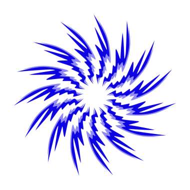 Gölgeli mavi kabile mandala ikonu. Logolar, simgeler, eşyalar, dövmeler, çıkartmalar, posterler, afişler, giysiler, şapkalar için mükemmel