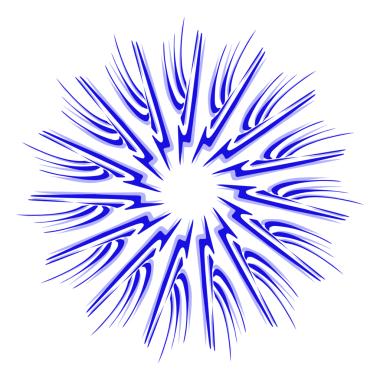 Gölgeli mavi kabile mandala ikonu. Logolar, simgeler, eşyalar, dövmeler, çıkartmalar, posterler, afişler, giysiler, şapkalar için mükemmel