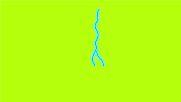 蓝色闪电2天效果动画 完美的视频元素 — 图库视频影像