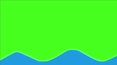 Okyanus dalgalarının çizgi film animasyonu. İçerik videoları, reklamlar, sunum videoları ve web siteleri için mükemmel