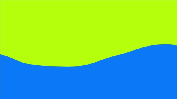 Мультиплікаційна Анімація Хвилі Води Мультиплікаційна Анімація Зеленим Екраном Дуже Підходить — стокове відео