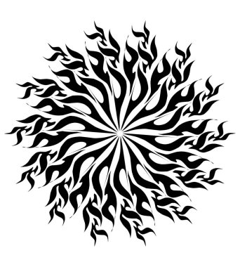 Kabile mandala illüstrasyonu. Çıkartmalar, dövmeler, ikonlar, kıyafetler, şapkalar için mükemmel.