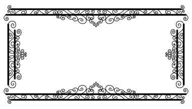 Vintage black frame design. Perfect for invitation cards, book covers, wallpapers, banners, web