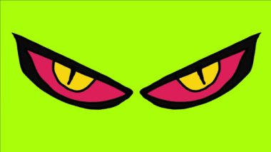 Kartal gözlü çizgi film videosu. Sunum elemanları, video klipler, karikatürler, reklamlar için mükemmel